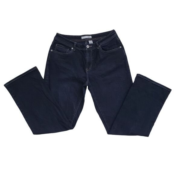 Chicos Platinum Bootcut Jeans Womens 8 Petite (1 Short) Black Denim Western - Picture 3 of 10